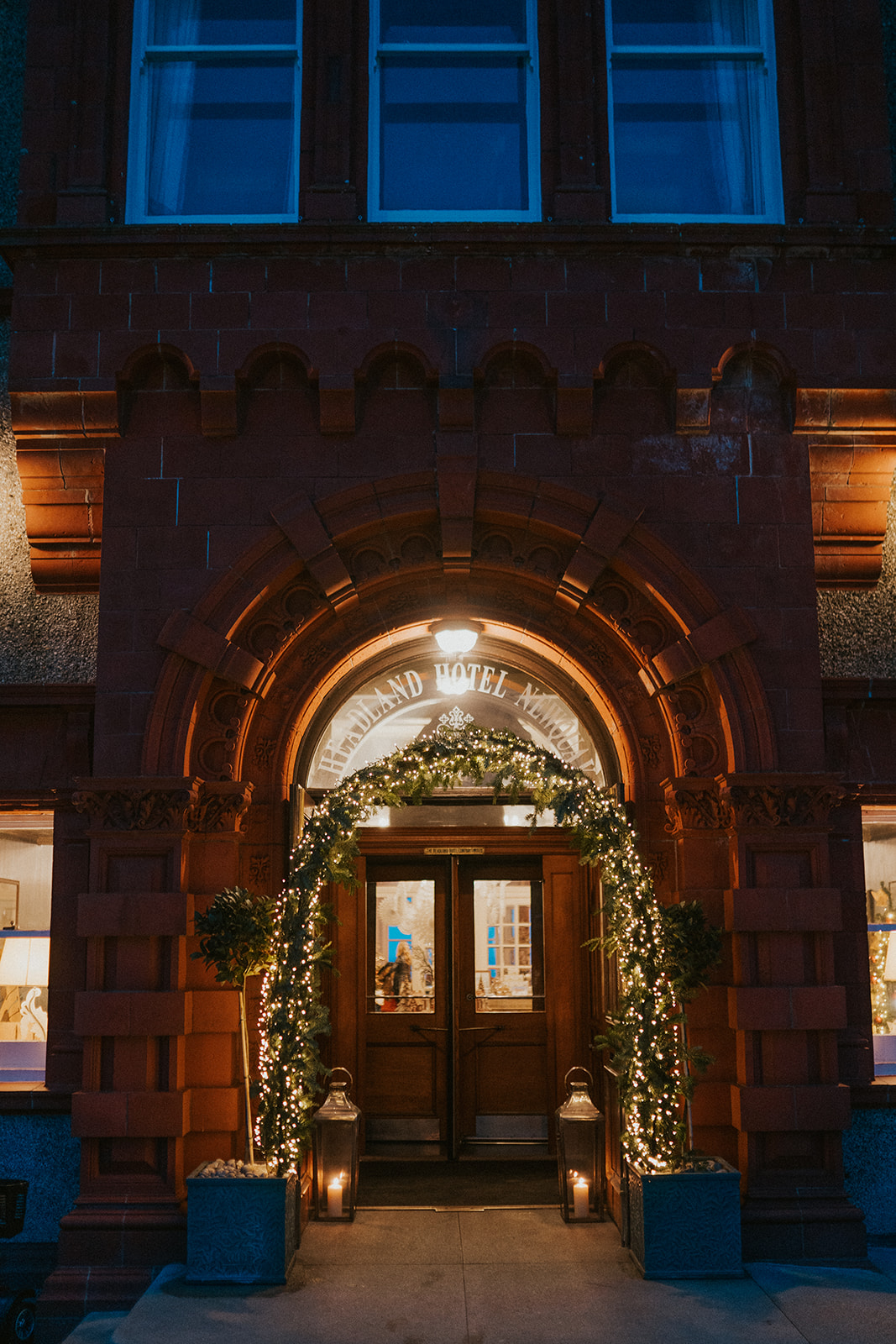 Entrance to The Headland at Christmas