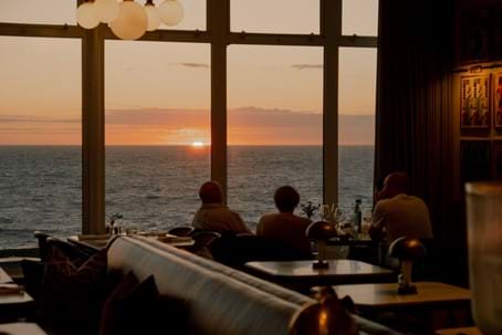 Sunset from The Headland Hotel in Cornwall